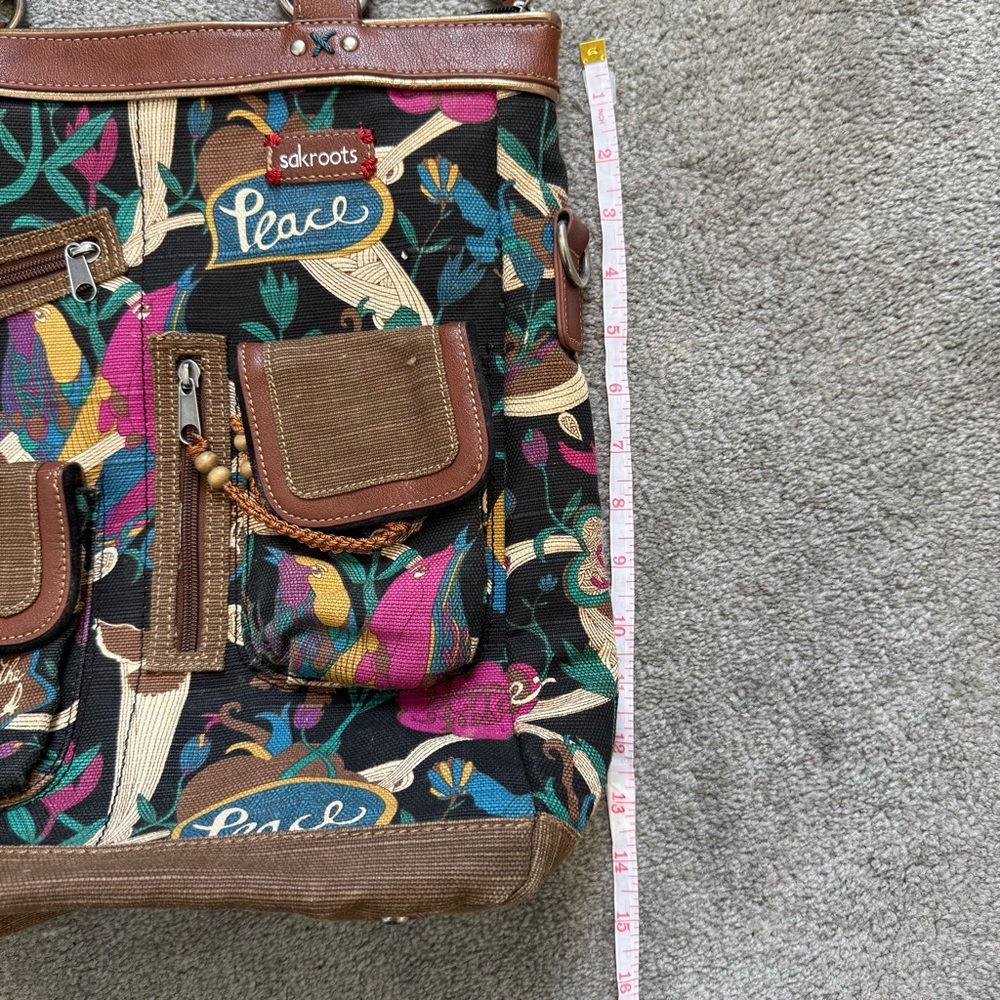 The Sak SAKROOTS Artist Circle Artillery Peace Nature Print Handbag Purse - Picture 12 of 12
